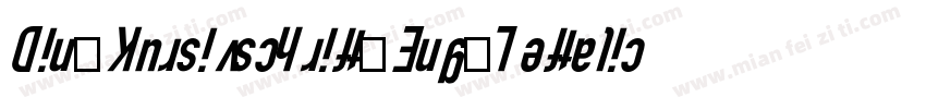 Din Kursivschrift Eng Leftalic字体转换